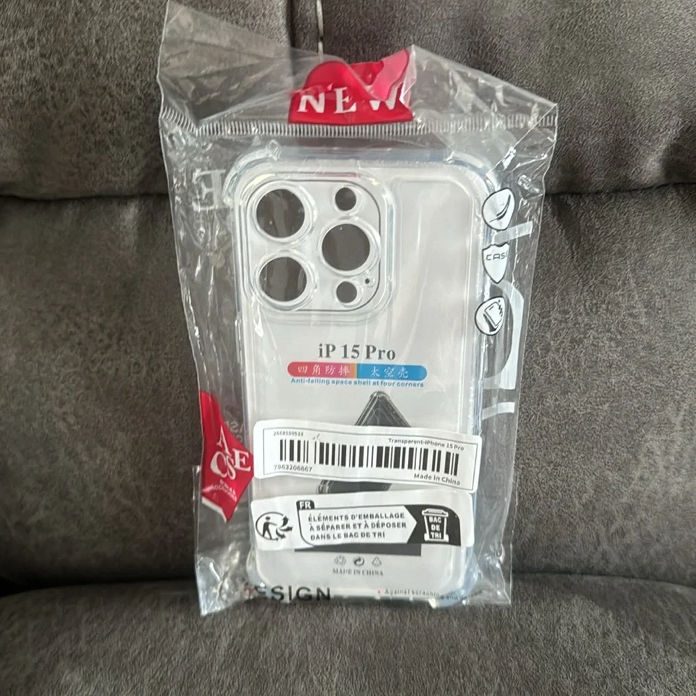 New!!! Shockproof TPU Clear Case for iPhone 15 Pro